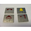 PLACA INDICATIVA RECTANGULAR CON BRAILE